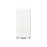 VIMAR 0R14001 Plana Interruttore 1P 16 AX 250 V, illuminabile, tasto sostituibile, bianco. Max 200 W per lampade con ballast integrato (IEC 60669-1:2017), 1 pezzo
