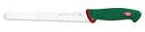 Sanelli Premana Professional Coltello Pane, Acciaio Inossidabile, Verde / Rosso, 37 x 3 x 4 cm
