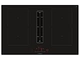 Siemens ED811HQ26E iQ500, Smart piano cottura a induzione con cappa, larghezza 80 cm, senza cornice, piano cottura autosufficiente, touchSlider, induzione combinata per ampia superficie di cottura,