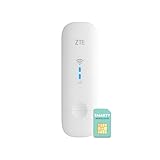 ZTE MF79U, Modem USB Wi-Fi sbloccato, Hotspot Wi-Fi da viaggio a basso costo per 10 dispositivi, porte per antenna esterna + 2 anni di garanzia (Bianco)