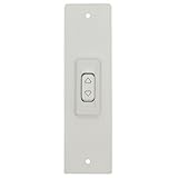 Dieffematic Placca Copri Avvolgitore Motore Tapparella - con Pulsante Sali-Scendi Uomo Presente, Interasse 142 mm, Bianco RAL