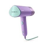 Philips Serie 3000 Stiratrice verticale a vapore-1000 W, 20 g/min di vapore, Serbatoio dell'acqua estraibile da 100 ml, Piastra in plastica, Custodia inclusa, 630g di peso leggero, viola (STH3010/30)