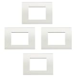 Bticino 4 Pezzi Placca 3 Posti Bianca Living Light LNA4803BI in Tecnopolimero