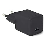 Amazon Basics Caricabatterie da Parete Nano GaN USB-C con Ricarica Rapida, 20W a 1 Porta PD 3.1 per Tablet e Smartphone, Nero