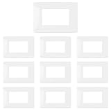 CILIA Placca Compatibile Con Bticino MATIX, Placche In Plastica di Alta Qualità Supporto 503 Vari 11 Colori Disponibili (3 Moduli - 10 Pezzi, Bianco)