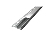 Profilo in Alluminio da 2 mt incasso Cartongesso Piastrelle per Striscia a Led cover Opaca (BETA1L)