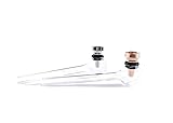 Pipa in vetro trasparente per erbe - Pipa in vetro idea regalo da uomo - Pipe eleganti ed estetiche (confezione)