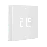 Vimar 02912 Termostato WiFi, compatibile con assistenti vocali Alexa e Google, riscaldamento e condizionamento ON/OFF e PID, gestione locale e da App View, Bluetooth, retroilluminazione LED