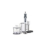 Kenwood HDP404WH Mixer ad Immersione, Dotato di Tritatutto da 0,5L, Frusta a Filo, Schiacciaverdure in Metallo, Bicchiere Graduato con Manico e Coperchio da 0,75L, 800watt, Plastica, Bianco