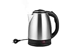 MF artSHOP Bollitore Elettrico in Acciaio Inox 2 Litri, 2000W con Spegnimento Automatico, Base Girevole a 360°, Ebollizione Rapida, Spia LED, per Casa e Ufficio