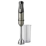 BLACK+DECKER - Frullatore a immersione 1200W | 20 velocità + Turbo | 4 lame in acciaio inox ad alte prestazioni | Gambo e accessori lavabili | Design ergonomico antischizzi