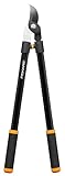 Fiskars Troncarami Bypass per Legno Fresco, Rivestimento antiaderente, Acciaio di Precisione Temprato, Lunghezza: 81 cm, Nero, L11, 1027541