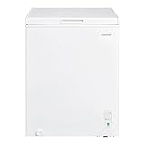 COMFEE' RCC146WH2EU(E) 143L Congelatore a pozzetto indipendente, Conversione tra congelatore e frigorifero, compressore inverter, Adatto per strutture esterne, garage e capanni, Bianco