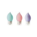 Didiseaon 3 Bottiglie Da Viaggio A Forma Di Goccia Dacqua Dispenser Per Lozione in Silicone Da 75 Ml Contenitori Portatili