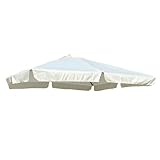 BricoShopping® Telo Ricambio Ombrellone Decentrato 3x3 m Impermeabile 220 gr/mq con Tasche per Ombrellone a Braccio 8 Stecche, Copertura 295x295 cm con Airvent