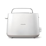 Philips Viva Collection Tostapane, 2 Fette, 8 Impostazioni, Scongelamento e Scalda Brioche Integrato, Leva di Sollevamento, Auto Spegnimento, Bianco (HD2581/00)