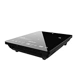 Cecotec Piastra di induzione portatile Full Crystal Onyx. 2000 W, 9 livelli di potenza, vetro smaltato, Temp 60-240 °C, 6 programmi, rilevamento automatico, timer 180 m, protezione surriscaldamento