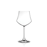 RCR Cristalleria Italiana S.p.a. Linea Ego | Calici da Acqua Vino Rosso e Bianco in Vetro Bicchieri Moderni Set 6 Biccheri di Cristallo da 43 Cl