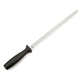 Arcos Serie Chairas - Acciaini Affilatori Affilacoltelli - Acciaio al Carbonio Cromato 230 mm - Manico Polipropilene Colore Nero