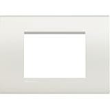 BTicino Livinglight Placca 3 Moduli, Forma Rettangolare, Bianco, 1 Pezzo