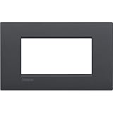 Bticino LNC4804AR Placca Livinglight Air 4 Moduli, Antracite