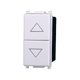 Elektronova Pulsante Doppio Saliscendi 1P+1P NO Bianco compatibile Vimar Plana 1202
