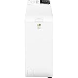 AEG Lavatrice Carica dall'Alto Serie 6000 LTR6G37A, 7 kg, Classe A, Tecnologia ProSense, Display LCD Touch, Eco TimeSave,1251 giri/min, Design Compatto, Soft Opening, 599x397x903 mm, Bianco