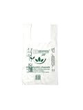 NAZUSA Shopper Biodegradabili Compostabili cm 27+16x50 - Scatola da 500 sacchetti, a Norma EN13432