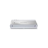 FoodSaver VS0100X Macchina Sottovuoto per Alimenti, Aspirazione + Sigillatura Automatica o solo Sigillatura, Tubo con Adattatore Salva Freschezza, Incluso 1 Rotolo 28cmx2,43 mt e 4 Sacchetti, Bianco