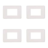 4 Pezzi Placche Compatibile Con Bticino Axolute Air, Modello Slim Sottile (3 Moduli/Posti, Bianco)