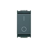 Vimar 0R16016 Idea Interruttore 2P 16 AX 250 V~, grigio. Max 200 W per lampade con alimentatore integrato (IEC 60669-1:2017)