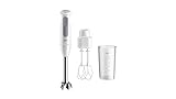 Braun MultiQuick 5 MQ50.501M, Minipimer con Tecnologia PowerBell Plus, 21 Velocità+Turbo, Sistema EasyClick Plus, Asta in Acciaio Inox, Doppia Frusta e Bicchiere 600ml Graduato, 1000W, Bianco