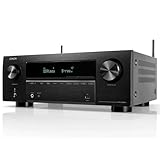 Denon AVR-X2800H ricevitore AV 7.2 canali, amplificatore HiFi con Dolby Atmos, DTS:X, 6 ingressi HDMI e 2 uscite, 8K HDMI, Bluetooth, WLAN, AirPlay 2, HEOS Mulitroom, compatibile con Alexa, nero