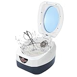Uten Pulitore ad ultrasuoni professionale, Macchina ad ultrasuoni per pulizia, vasca da bagno in acciaio inossidabile da 750 ml, per pulire gioielli, occhiali, orologi, strumenti, ecc
