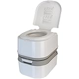 Montafox Toilette Portatile 24l WC Chimico con Pompa a Pistone e Porta Carta-Igienica Altezza della Seduta 44 cm