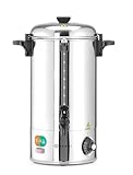 HENDI Bollitore per Bevande Calde Elettrico, a Parete Singola, Distributore per Vin Brulé et Acqua Bollente, 94–99°C, 9L, 230V/2200W, 340x227x(H)468mm, Acciaio Inox