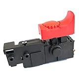 cityfly Interruttore per trapano regolabile per Bosch Gsb13 RE Accessori per utensili elettrici Colore rosso e nero Portatile Supporto interruttore regolabile durevole
