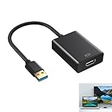 Adattatore USB 3.0 a HDMI, convertitore USB 3.0/2.0 a HDMI attivo Full HD 1080p con audio e video, supporto schermo esteso e specchio, soluzione multimonitor stabile per PC Windows