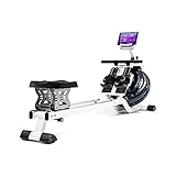 CAPITAL SPORTS Flow M2 - Vogatore ad Acqua, Compatto, Allenamento Uniforme, Protezione delle Articolazioni, Idroresistenza: 6 Livelli/max. 14 Litri, Bianco