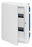 Vimar 0TV53124.B Centralino estetico da incasso IP40, 24 moduli, portello colore bianco con scatola da incasso per pareti in muratura