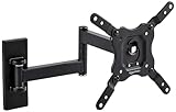 Amazon Basics Supporto a parete per TV Full Motion, si adatta a TV da 12 pollici a 40 pollici, 30.5 - 101.6 cm e VESA 200 x 200, Nero