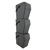 Prosperplast 145956 Set di 3 Contenitori per Rifiuti, 3x25 l