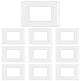CILIA 3 Moduli Placca Compatibile Con VIMAR PLANA, Placche In Plastica di Alta Qualità Supporto 503 Vari 11 Colori (Bianco, 3 Moduli-10 Pezzi)