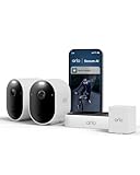 Arlo Pro 6 Telecamera WiFi Esterno Senza Fili, 2K+ HDR, rilevamento AI, visione notturna a colori, compatibile con Alexa, Prova Inclusa Secure, 2 telecamere + 1 batteria aggiuntiva e caricatore doppio