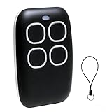 Telecomando universale per porta del garage 433 MHz, multifrequenza, rolling code e codice fisso, telecomando universale 4 in 1, porta del garage, compatibile con oltre 90 marche, IPX6, Bianco
