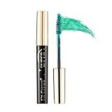 Mascara colorato impermeabile, volumizzante e curling mascara verde, volume e durevole, mascara per Natale, Halloween, feste, trucco, mascara, ciglia lunghe (verde)