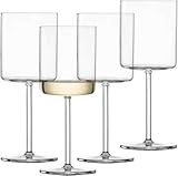 SCHOTT ZWIESEL Bicchiere da vino bianco Modo (set di 4), bicchieri da vino dritti per vino bianco, bicchieri in cristallo Tritan lavabili in lavastoviglie, Made in Germany (art.119900)