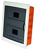 Electraline 60449 Centralino da Incasso, 24 Moduli, Con Sportello, IP40, Bianco/Arancione