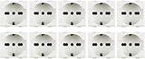 Bticino ASTAM5440A16 Presa Standard Tedesco e Bipasso 10/16 A, Kit 10 Pezzi, Colore Bianco