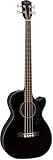 Fender CB-60SCE Basso Acustico, Top in Abete Massello, Tastiera in Noce, Fondo e Fasce in Mogano, Elettronica Fishman, Manico Facile da Suonare, Nero, Include Lezioni Virtuali Gratuite